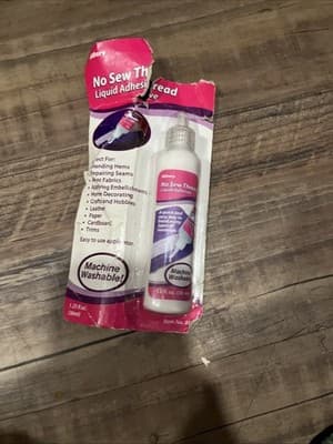 Allary No Sew Thread Liquid Adhesive Glue For Hem & Seam 1.25 fl. oz. NEW - Image 1