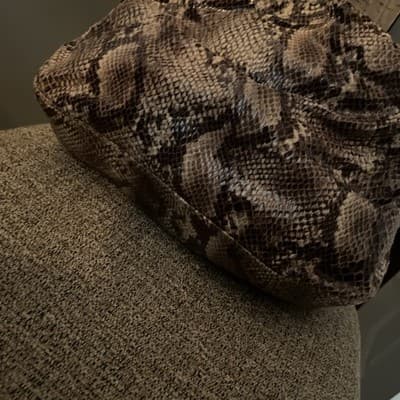 nine West Womens Snakeskin Beige Purse - Thumbnail 5