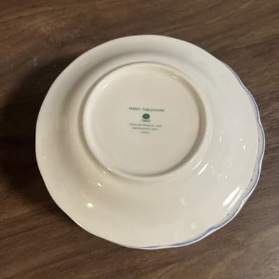 nikko tableware blue peony 6 In Saucer Plate Set Of 7 Made In Japan - Thumbnail 4