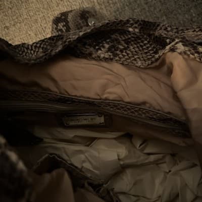 nine West Womens Snakeskin Beige Purse - Thumbnail 7