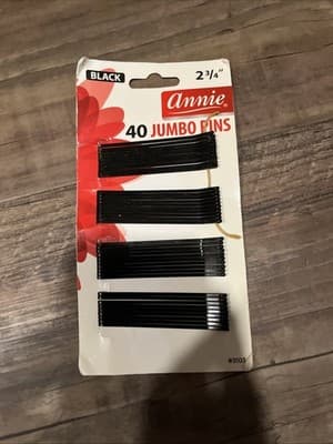 Annie 2 3/4'' Bobby Pins Black Hair jumbo Pins Bob Pins 40 Pack - Image 1