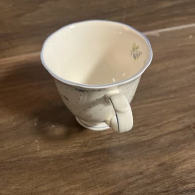 NIKKO Tea Cup ~ Ceramic Blue Peony Blossom Floral Pattern ~ Japan - Thumbnail 3