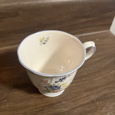 NIKKO Tea Cup ~ Ceramic Blue Peony Blossom Floral Pattern ~ Japan - Thumbnail 2