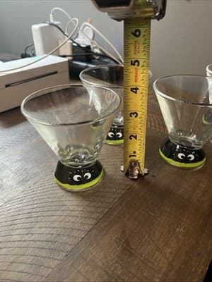 Halloween Monster Eyes Glasses Lot Of 4 Kleiner Feigling Vodka Spooky Barware - Thumbnail 4