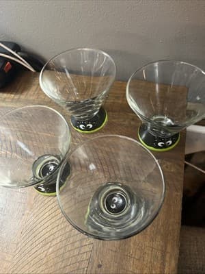 Halloween Monster Eyes Glasses Lot Of 4 Kleiner Feigling Vodka Spooky Barware - Thumbnail 2