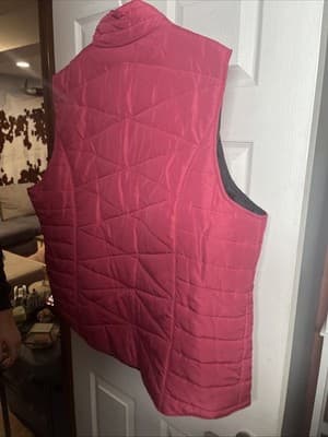 Casuals Womens Pink Winter Womens Snow Vest Zip Front Size 3xL - Thumbnail 3