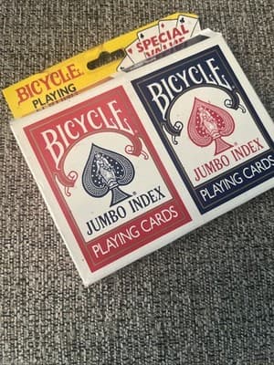 2 Pack Large Print Jumbo Playing Cards – Perfect for Family Game Nights & Fun - Thumbnail 2