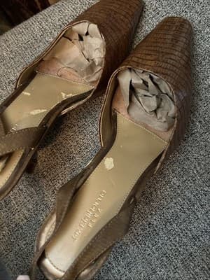 Liz Claiborne Flex Faux Alligator Slingback Womens Heels Size 10M - Image 1