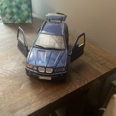 6" BMW X5 1/32 2000's Dark Blue Truck S5 SUV Diecast Loose Car - Thumbnail 4