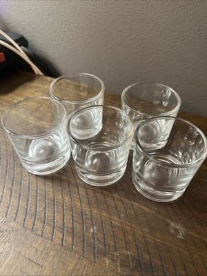 Set Of 5 Clear Glass 1oz Shot Glasses - Image 1