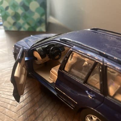 6" BMW X5 1/32 2000's Dark Blue Truck S5 SUV Diecast Loose Car - Thumbnail 2