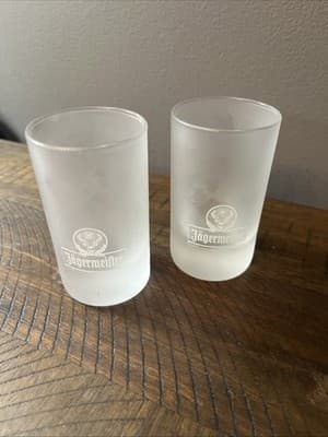 Matching Jagermeifter Double Shot frosted Shot Glasses - Image 1