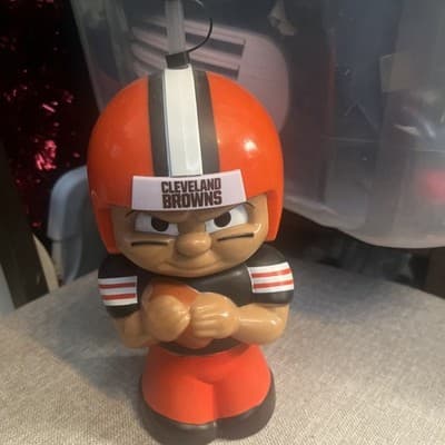 NFL Teenymates Big Sip Cleveland Browns 3D Character Water Bottle 16 OZ - Image 1