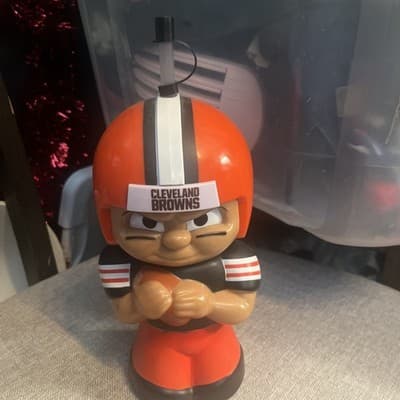 NFL Teenymates Big Sip Cleveland Browns 3D Character Water Bottle 16 OZ - Thumbnail 2