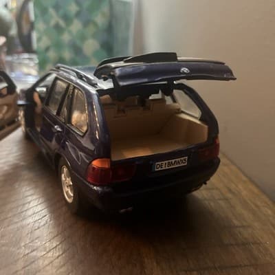 6" BMW X5 1/32 2000's Dark Blue Truck S5 SUV Diecast Loose Car - Image 1
