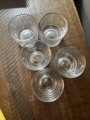 Set Of 5 Clear Glass 1oz Shot Glasses - Thumbnail 3