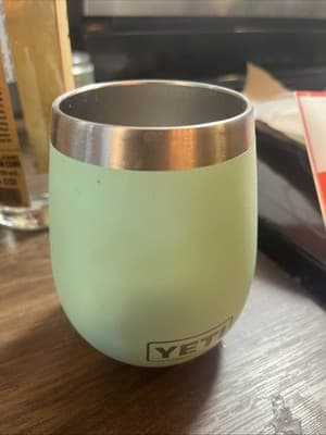 Yeti Rambler 10oz Stainless Steel Wine Tumbler Without Lid Seafoam Green - Image 1