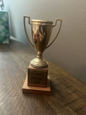 VTG Mini Plastic Trophy “worlds Greatest Wife” - Image 1