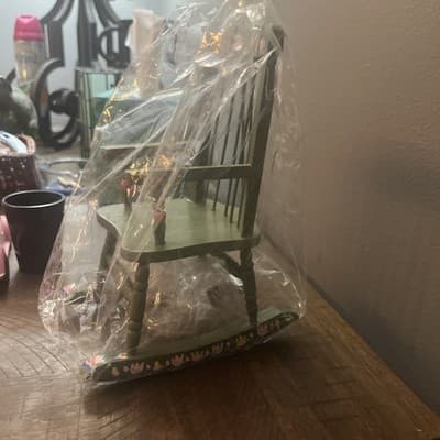 Barbie Rocking Chair - Green - Barbie Doll Fashion Mattel Articulation OOAK - Image 1