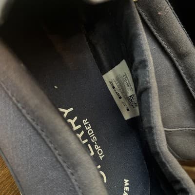 mens sperry top sider memory Foam Navy Loafers With Brown Accent 11.5 - Thumbnail 3