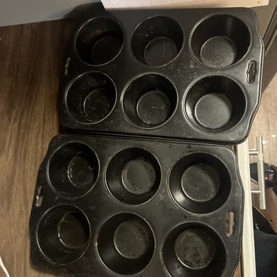 PRESTIGE Muffin Baking Tray - Non Stick 6 Cup - VGUC Set Of 2 - Thumbnail 3