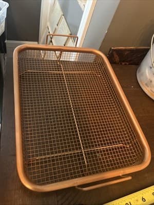 Extra Basket For Air Fryer- Copper Color New 12x9 - Thumbnail 3