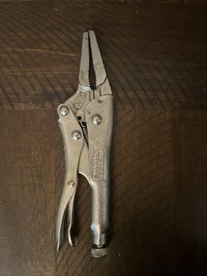 4.5 Inch Long Nose Locking Pliers Cr-V Steel Adjustable Vise Grips for Clamping - Image 1