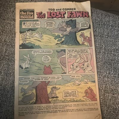 Todd And Copper The Loat Fawn Rhe Fox Ans Hound Publication Comics