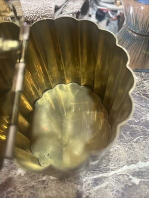 Charlwa Sadwk 4098 Brass Oval Hinges Engraved Box With Upsidedown Pineapple Top - Thumbnail 6