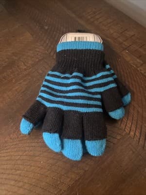 Juncture Texting Gloves Blue & Lt. Gray Size Small - Medium Hand New FS - Thumbnail 3