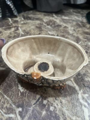 Unique Ceramic OWL Figurine Candle Holder 4" x 3" and 3.7" tall - Thumbnail 5