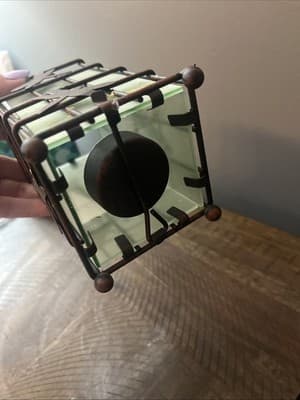 CKG Metal Glass Candle Holder Dragonfly Design READ SEE PHOTOS - Thumbnail 5