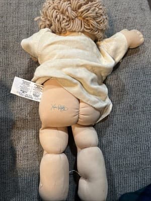 Cabbage Patch 1985 Doll Boy Yarn Loop Hair Blonde Head Xavier Roberts - Thumbnail 2