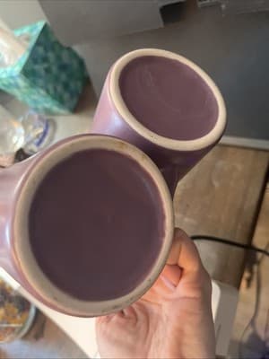 MATTE CERAMIC LAVENDER PURPLE COFFEE TEA MUG CUP 12 OZ Set Of 2 - Thumbnail 3