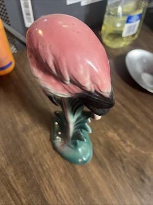 Pink Flamingo Vintage Mid Century Style Head Down Ceramic Figurine 🦩 - Thumbnail 4