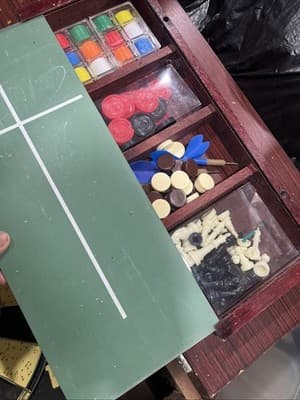 The Golden Clipper 1805 Vintage Hanging Wooden Dartboard Cabinet (Darts Only) - Thumbnail 8