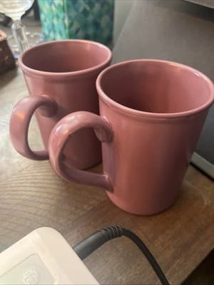 MATTE CERAMIC LAVENDER PURPLE COFFEE TEA MUG CUP 12 OZ Set Of 2 - Image 1