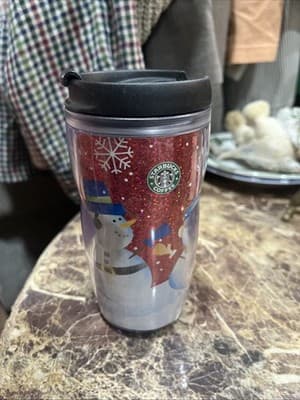 Vintage 2004 Starbucks Holiday Tumbler Preowned Clean Item - Thumbnail 2