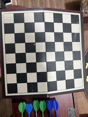 The Golden Clipper 1805 Vintage Hanging Wooden Dartboard Cabinet (Darts Only) - Thumbnail 10