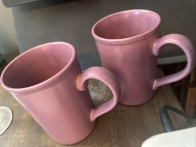 MATTE CERAMIC LAVENDER PURPLE COFFEE TEA MUG CUP 12 OZ Set Of 2 - Thumbnail 4