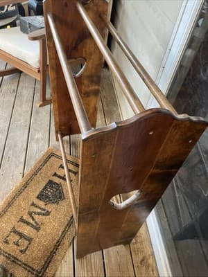 antique wooden quilt rack - Image 1