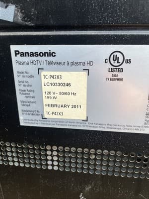 panasonic plasma tv With stand 42” - Thumbnail 9