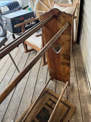 antique wooden quilt rack - Thumbnail 5