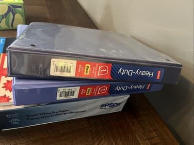 Staples Heavy Duty 1" 3-Ring View Binder Blue (24665) 82700 - Thumbnail 2