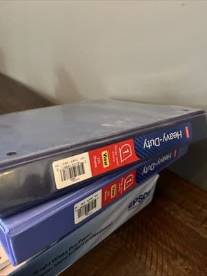 Staples Heavy Duty 1" 3-Ring View Binder Blue (24665) 82700 - Image 1