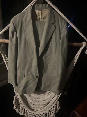 Custom Made Peer Gordon Of Cleveland Two Piece Wool Suit Tan - Image 1