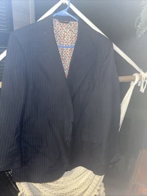 Marshall And Reed Dark Blue Pinstripe Suit - Image 1