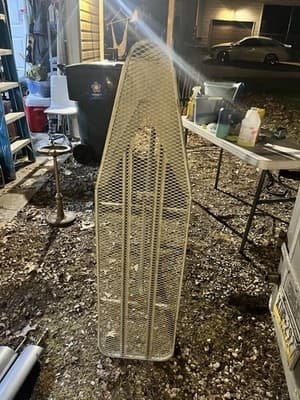 Vintage Retro RID-JID Metal Folding Ironing Board Yellow Mid Century 1960’s - Thumbnail 11