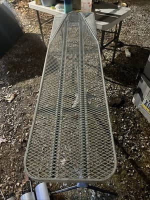 Vintage Retro RID-JID Metal Folding Ironing Board Yellow Mid Century 1960’s - Thumbnail 2