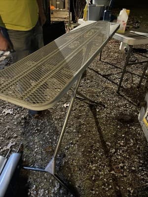 Vintage Retro RID-JID Metal Folding Ironing Board Yellow Mid Century 1960’s - Thumbnail 3